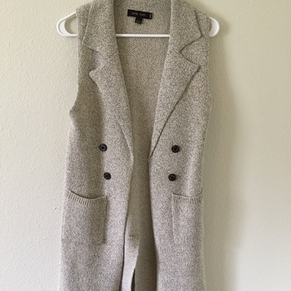 Love Tree Knit Sweater Vest